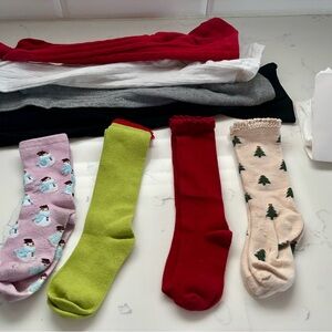 Girls holiday socks and tights 2T-4T